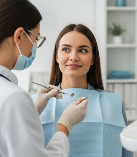 Women getting tooth pain treatment - Emergency dentist Canterbury
